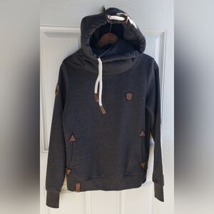 Naketano "Brave New World" Pullover Hoodie Charcoal Grey Size: Lg